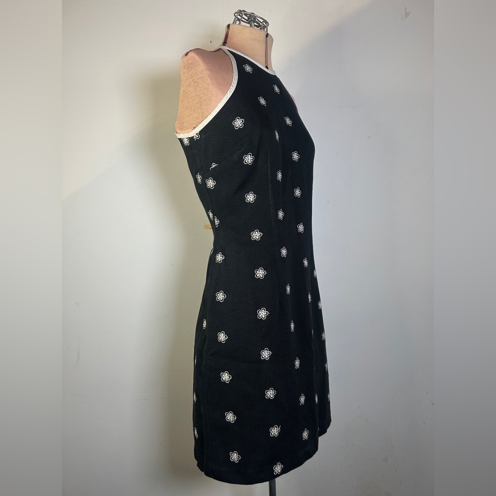 Vintage Laundry by Shelli Segal Black and White Daisy Halter Dress Size 8 - Picture 5 of 12